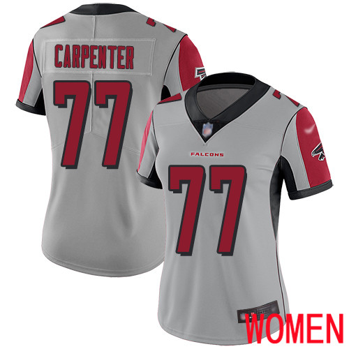 Atlanta Falcons Limited Silver Women James Carpenter Jersey NFL Football #77 Inverted Legend